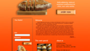 Bakery shop website design.