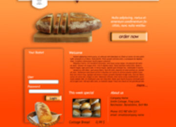 Bakery shop website design.